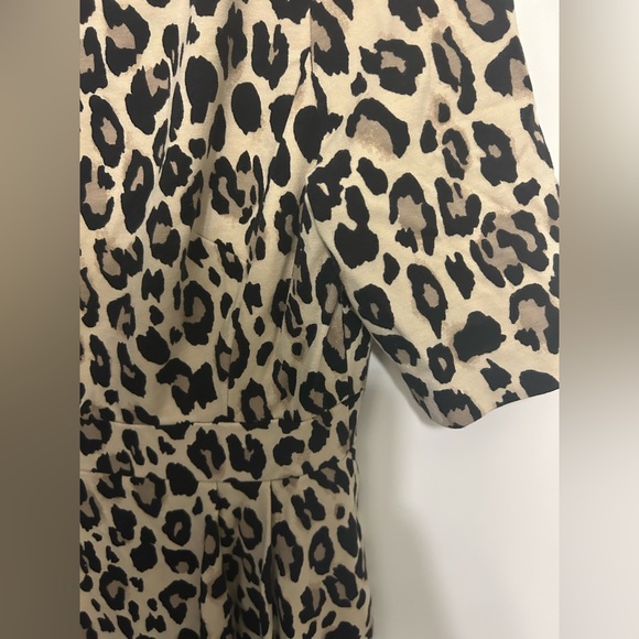 Kate Spade Leopard Print Ponte Waisted Dress - Picture 2 of 12